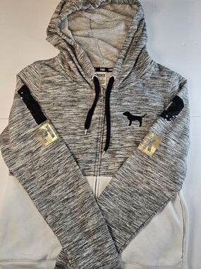 Victoria Secrets Vintage Limited Edition Pink Bling Perfect Full Zip Hoodie